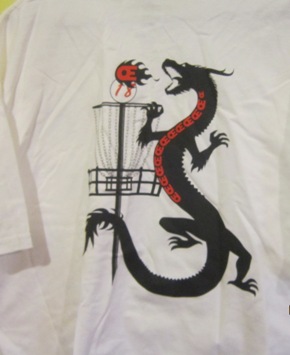 Disc Golf Shirt Dragon -XLG White